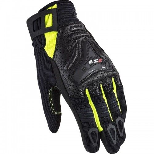 Жіночі рукавички LS2 All Terrain Lady Gloves Black Hi-Vis Yellow