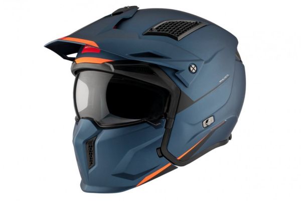 Мотошолом MT STREETFIGHTER SV S Solid A7 Matt Blue ECE2206