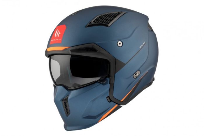 Мотошолом MT STREETFIGHTER SV S Solid A7 Matt Blue ECE2206