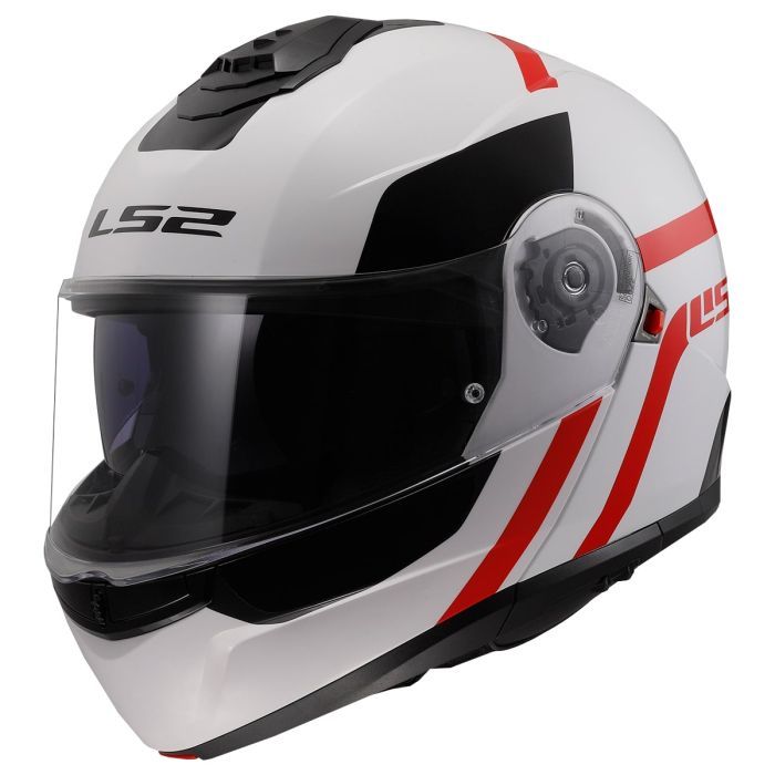 Мотошолом LS2 FF908 Strobe 2 Autox White Red