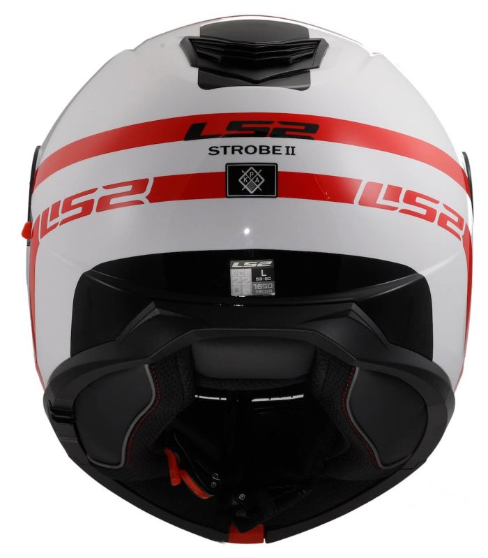 Мотошолом LS2 FF908 Strobe 2 Autox White Red