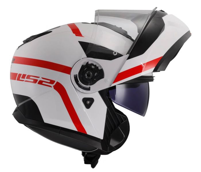 Мотошолом LS2 FF908 Strobe 2 Autox White Red