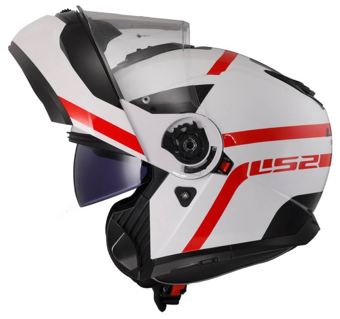 Мотошолом LS2 FF908 Strobe 2 Autox White Red