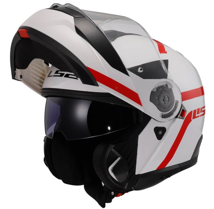 Мотошолом LS2 FF908 Strobe 2 Autox White Red