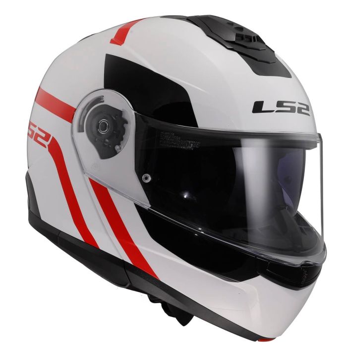 Мотошолом LS2 FF908 Strobe 2 Autox White Red