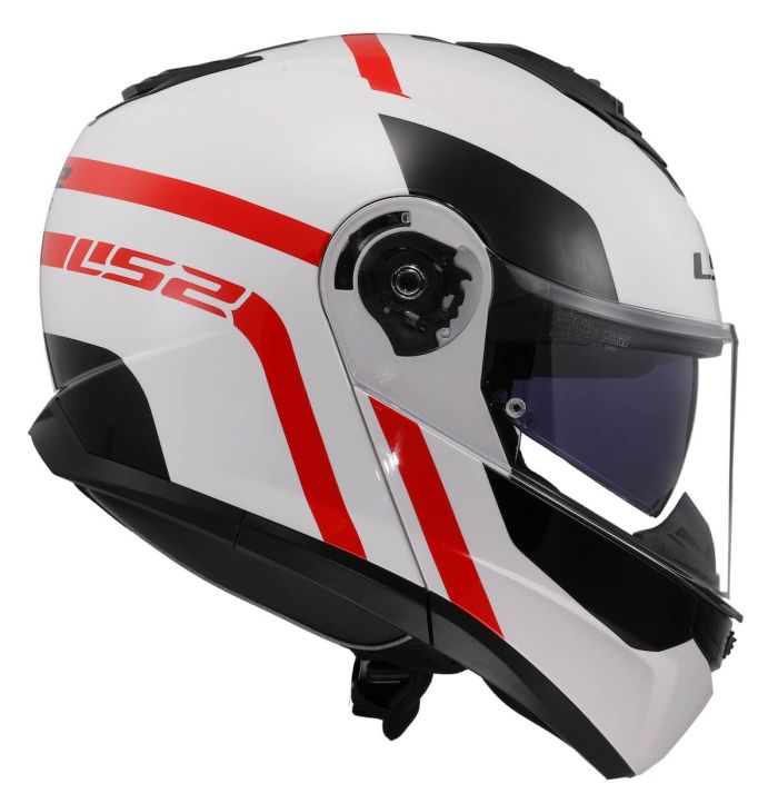 Мотошолом LS2 FF908 Strobe 2 Autox White Red