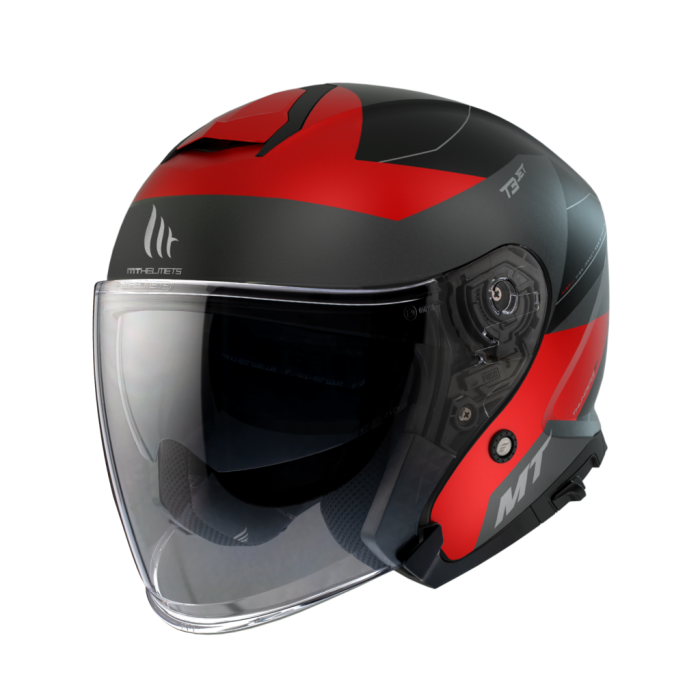 Мотошолом MT THUNDER 3 Jet COOPER A5 Matt Red