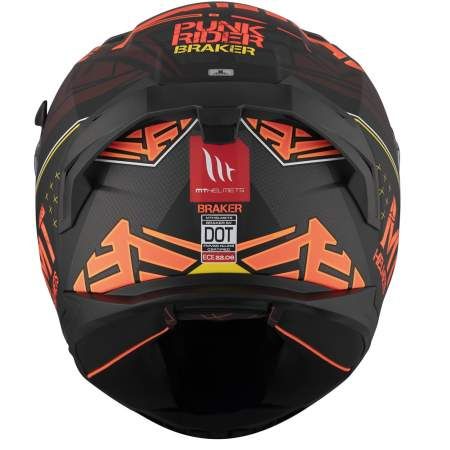 Мотошолом MT BRAKER SV PUNK RIDER B5 Matt Red