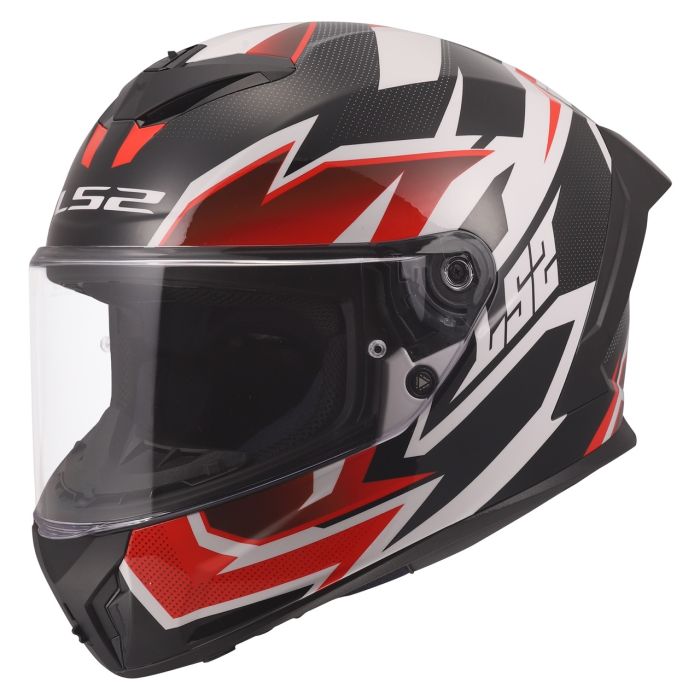 Мотошолом LS2 FF820 Rapid 3 Xtrem White Black Red