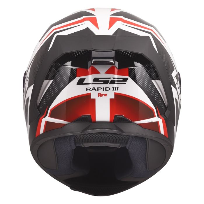 Мотошолом LS2 FF820 Rapid 3 Xtrem White Black Red