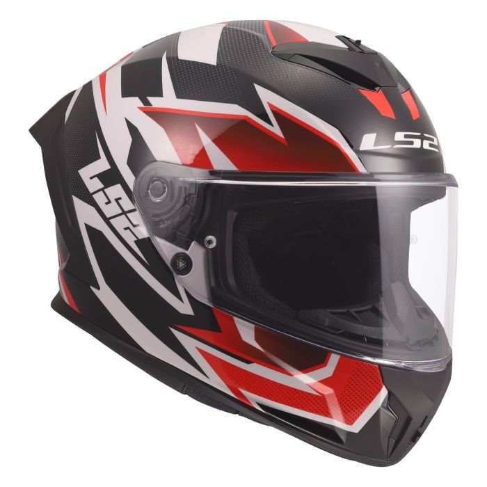 Мотошолом LS2 FF820 Rapid 3 Xtrem White Black Red