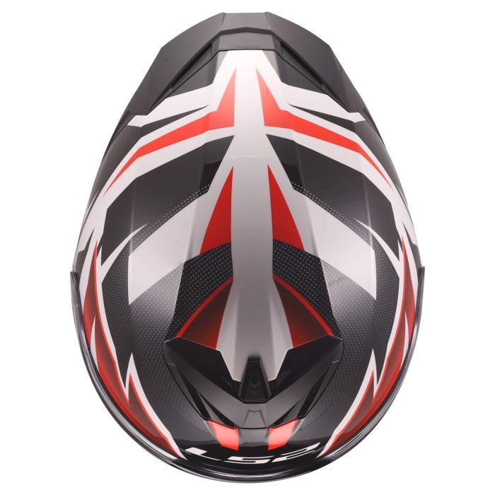 Мотошолом LS2 FF820 Rapid 3 Xtrem White Black Red