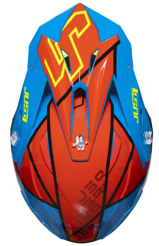 Мотошолом Just1 J39 Thruster Fluo Yellow Red Blue