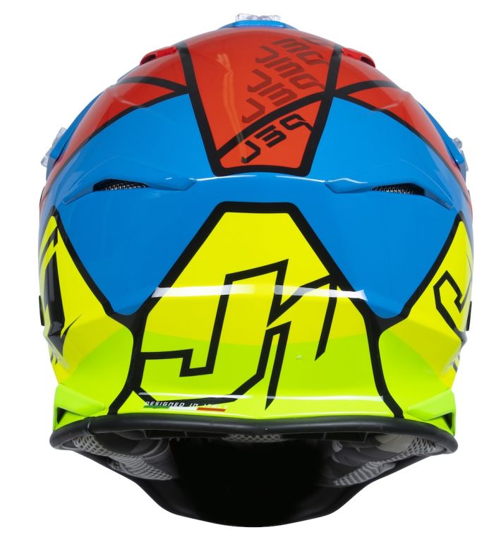 Мотошолом Just1 J39 Thruster Fluo Yellow Red Blue