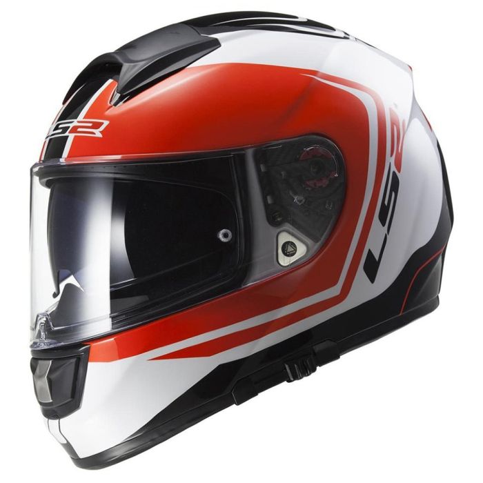 Мотошолом LS2 FF397 Vector FT2 Wake White Black Red