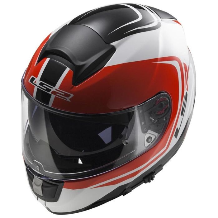 Мотошолом LS2 FF397 Vector FT2 Wake White Black Red