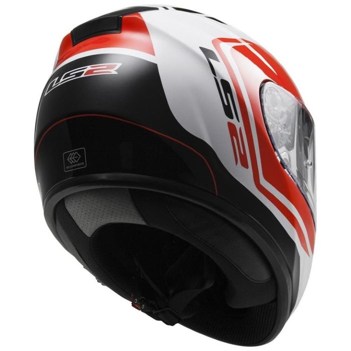 Мотошолом LS2 FF397 Vector FT2 Wake White Black Red
