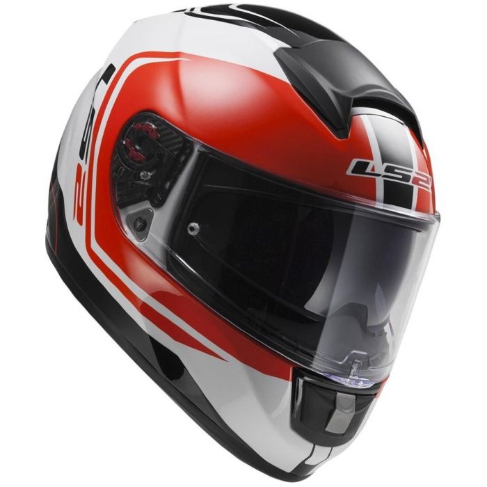 Мотошолом LS2 FF397 Vector FT2 Wake White Black Red