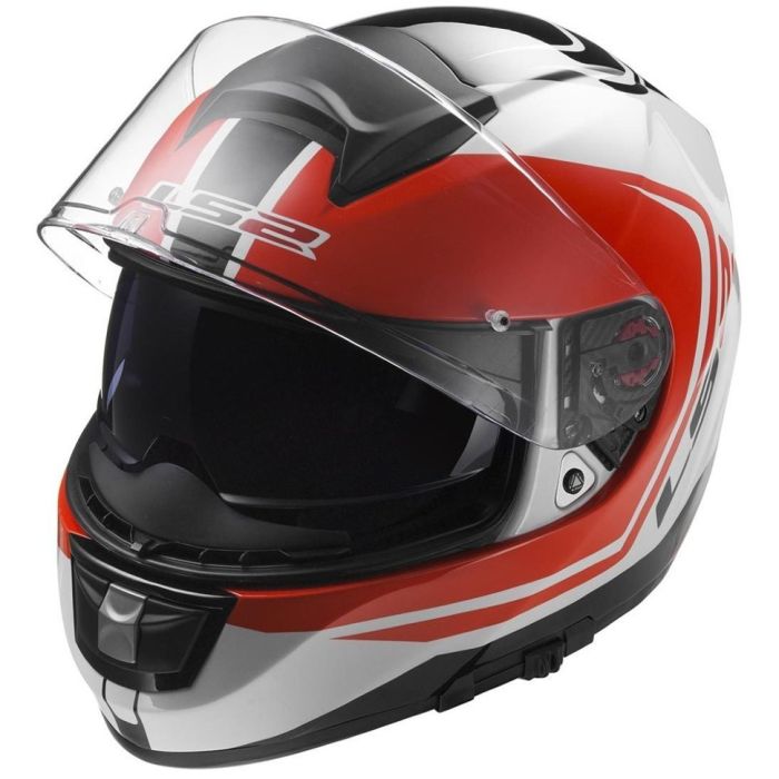Мотошолом LS2 FF397 Vector FT2 Wake White Black Red