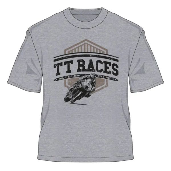 Футболка IOMTT Races Est 1907 Retro T-Shirt Grey
