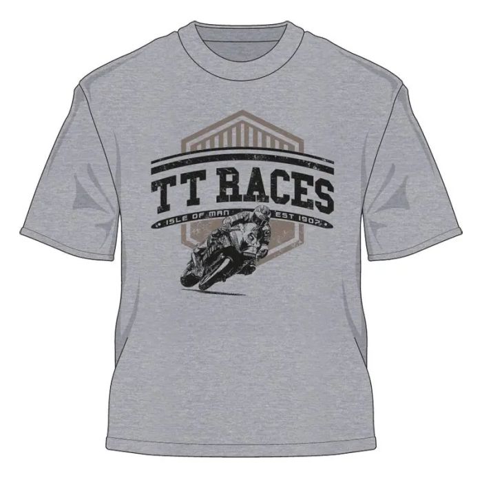 Футболка IOMTT Races Est 1907 Retro T-Shirt Grey