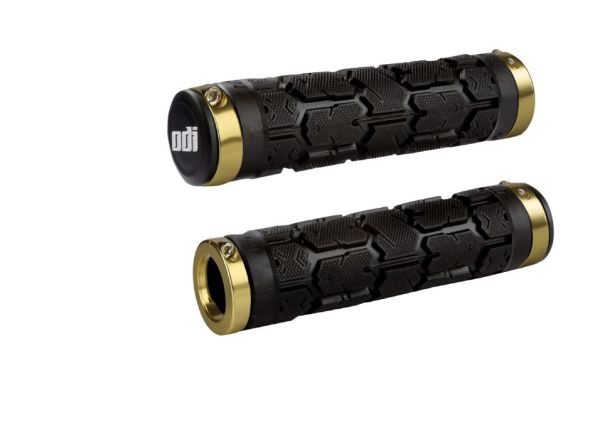 Гріпси ODI Rogue MTB Lock-On Bonus Pack Black w/Gold Clamps