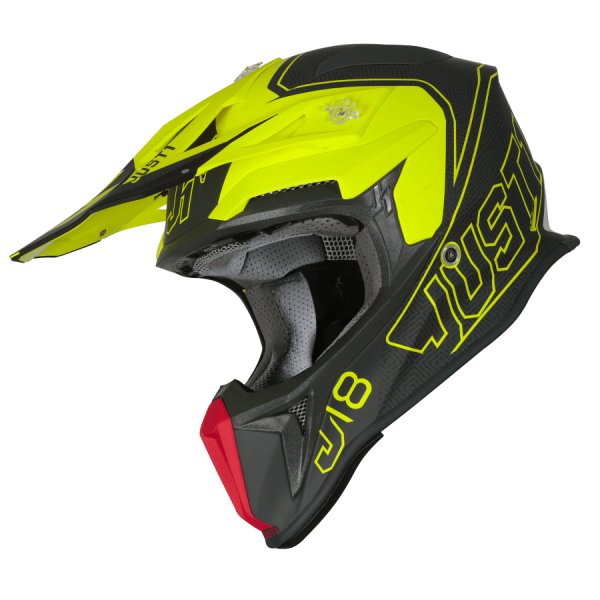 Мотошолом Just1 J18 Vertigo Red Grey Fluo Yellow