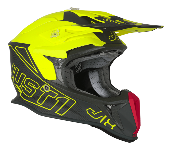 Мотошолом Just1 J18 Vertigo Red Grey Fluo Yellow
