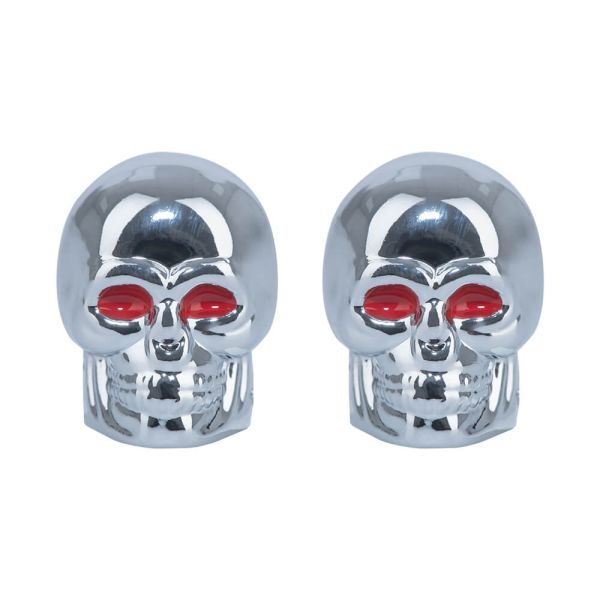 Ковпачки на ніпель Oxford Skull Valve Caps Silver
