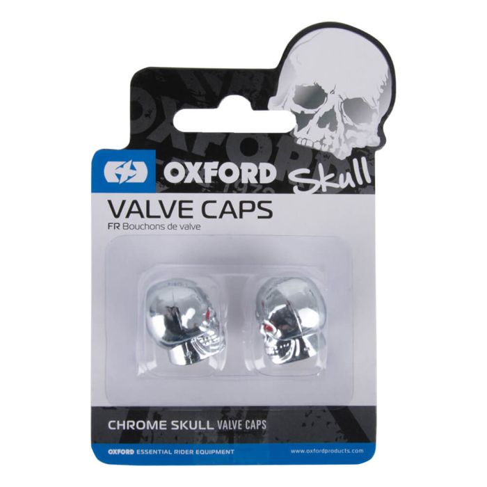 Ковпачки на ніпель Oxford Skull Valve Caps Silver
