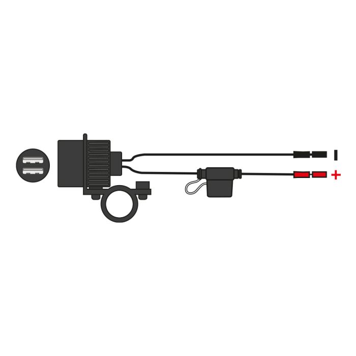 Зарядка Oxford Weatherproof Dual Port USB charger (5V 2Amp)