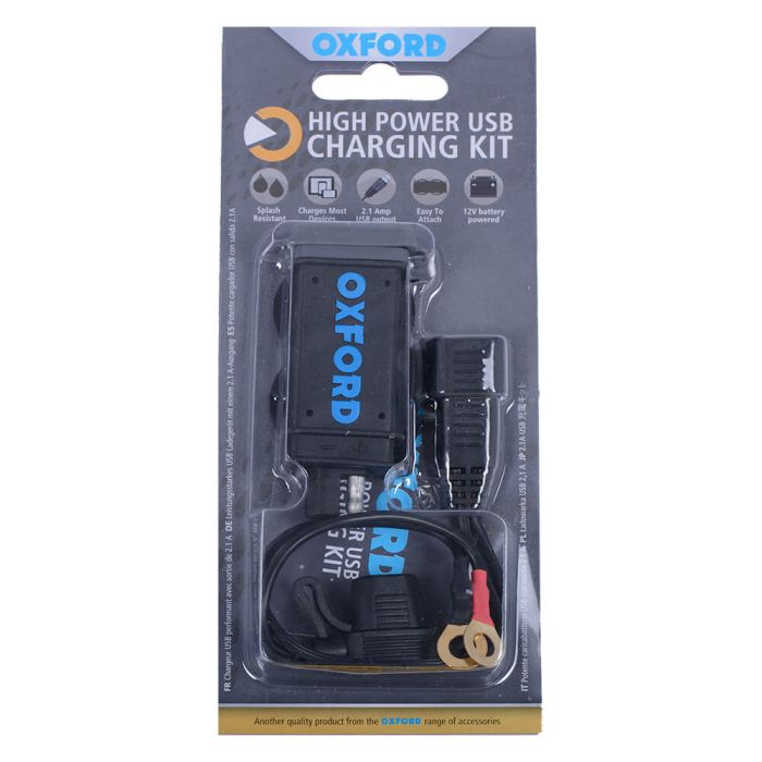Зарядний перехідник USB Oxford USB 2.1Amp Fused power charging kit