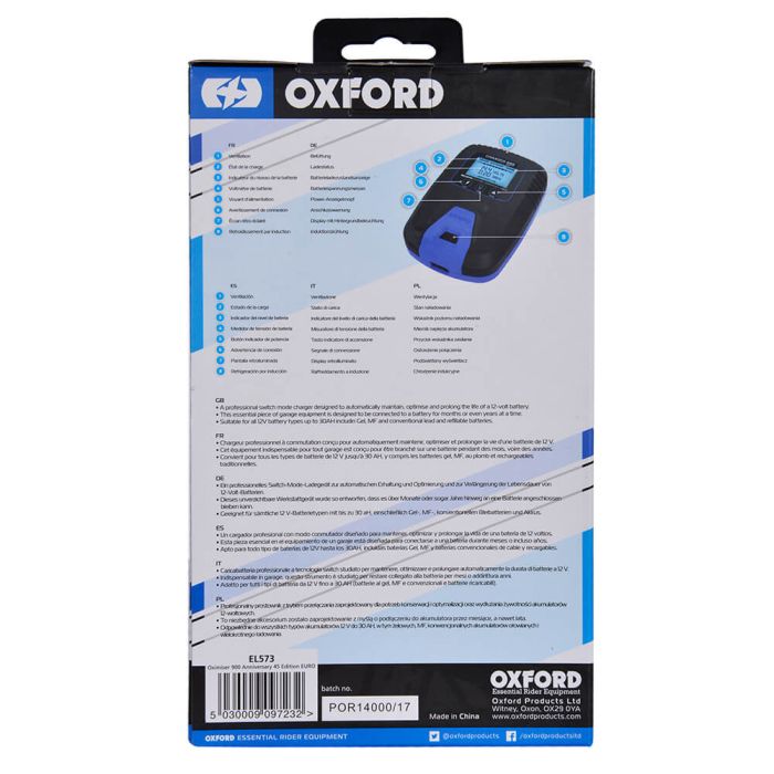 Зарядний пристрій Oxford Oximiser 900 (888 Anniversary Edition) Euro