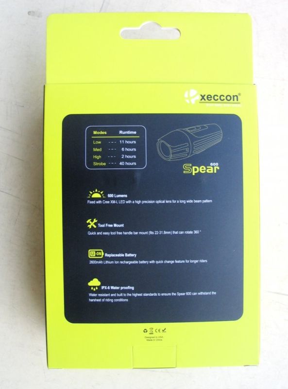 Вело Фара Xeccon Spear 600 Usb