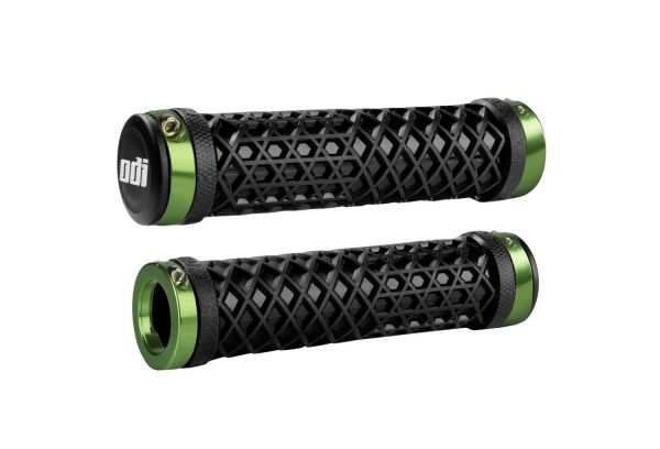 Гріпси ODI Vans® Lock-On Grips, Black w/ Green Clamps