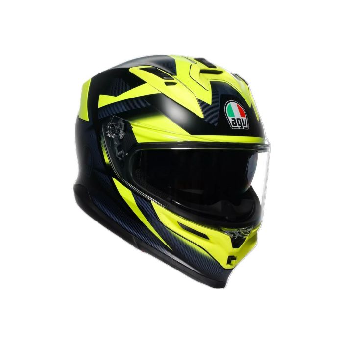 Шолом AGV K7 (E2206) GLIMPSE matt black/yellow fluo