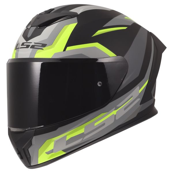 Мотошолом LS2 FF820 Rapid 3 Hyper Black Hi-Vis Yellow