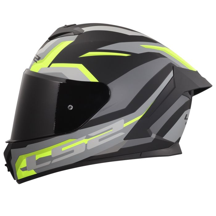 Мотошолом LS2 FF820 Rapid 3 Hyper Black Hi-Vis Yellow