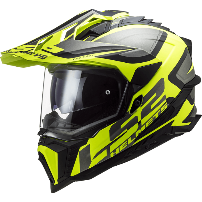 Мотошолом LS2 MX701 Explorer Alter Matt Black Hi-Vis Yellow