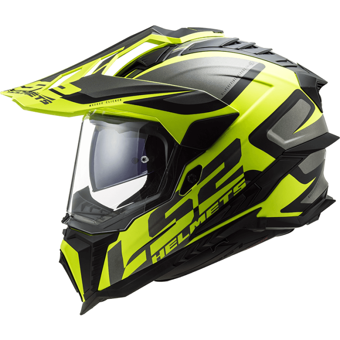 Мотошолом LS2 MX701 Explorer Alter Matt Black Hi-Vis Yellow
