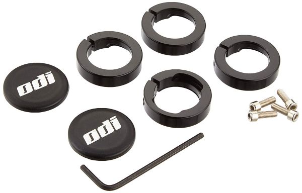 Замки для грипс ODI Set Lock Jaw Clamps w/Snap Caps - Black