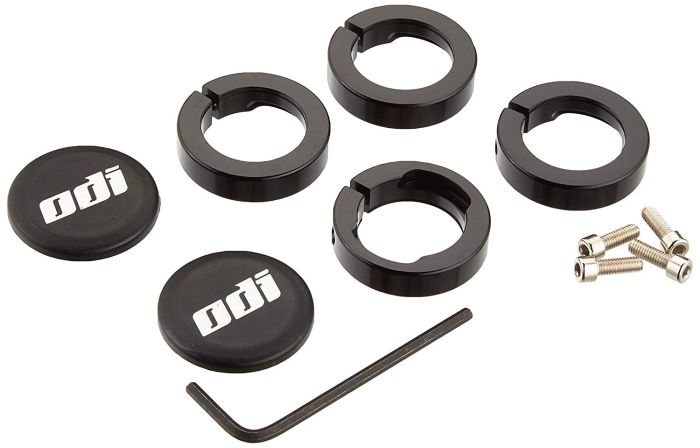 Замки для грипс ODI Set Lock Jaw Clamps w/Snap Caps - Black