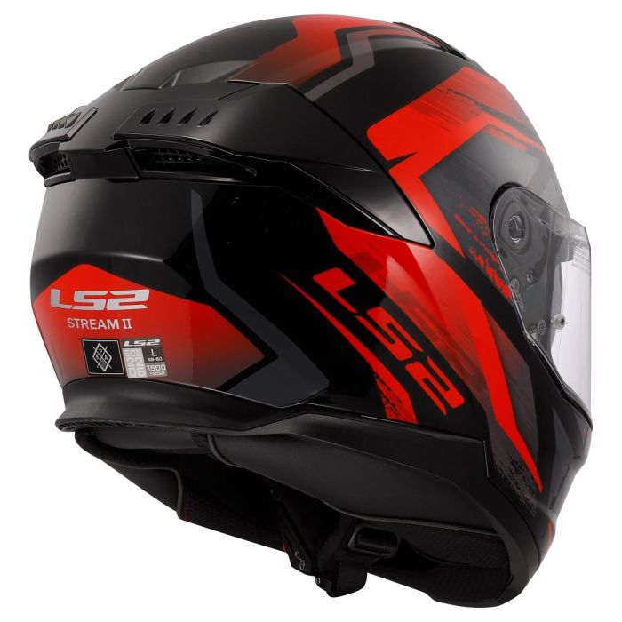 Мотошолом LS2 FF808 Stream 2 Fury Black Red