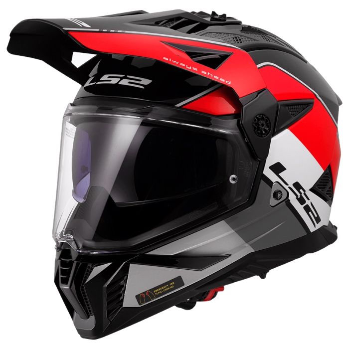 Мотошолом LS2 MX702 Pioneer 2 Rally Matt Red White