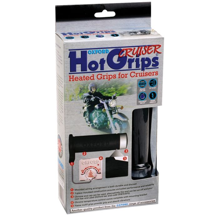 Підігрів керма Oxford HotGrips Essential CRUISER with Chrome switch