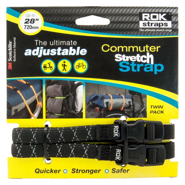 Ремені для кріплення багажу Oxford ROK Straps LD 12mm Adj Black reflective