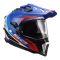 Мотошолом LS2 MX701 Explorer Hexa White Blue Red
