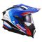 Мотошолом LS2 MX701 Explorer Hexa White Blue Red