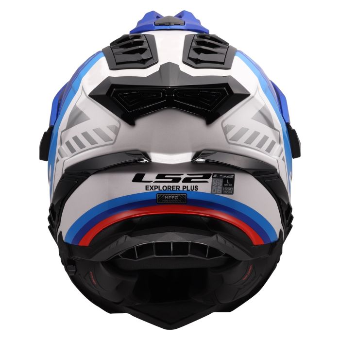 Мотошолом LS2 MX701 Explorer Hexa White Blue Red