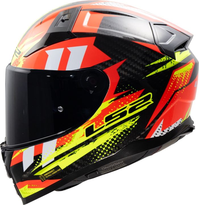 Мотошолом LS2 FF811 Vector 2 C Tantic Red Hi-Vis Yellow